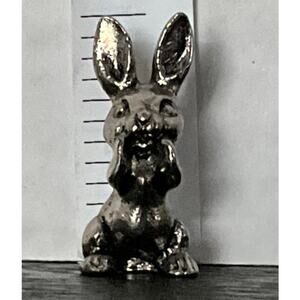 Miniature Pewter Rabbit Figurine